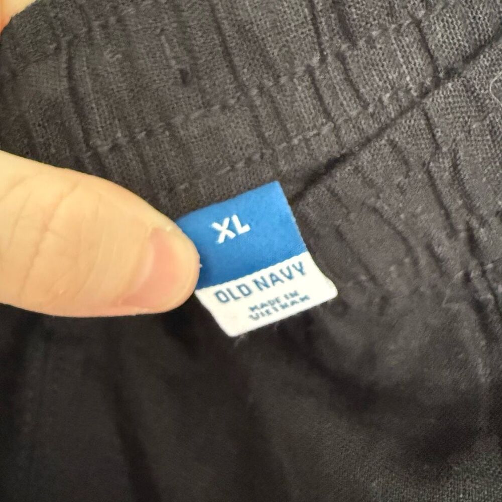 Old Navy Women’s XL Black Linen Jogger Pants Minimalist Lagenlook - Picture 2 of 5